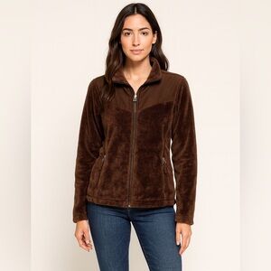 SNOZU Gorpcore Performance Fleece Jacket Brown Size Medium